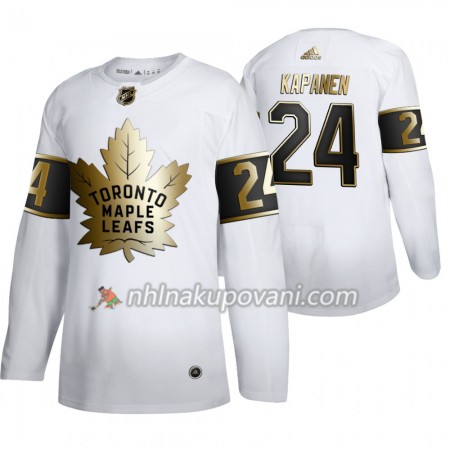 Toronto Maple Leafs Dresy Kasperi Kapanen 24 Adidas 2019-2020 Golden Edition Bílá Authentic - Pánské